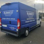 Vollfolierung des kompletten Hecks + Seiten (zum Teil) mit blau matter Car-Wrapping-Folie.