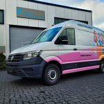 VW Sprinter Beschriftung mit bedruckter Hochleistungsfolie.