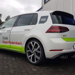 Auffälliges Folien-Design für den Golf 7 GTD.